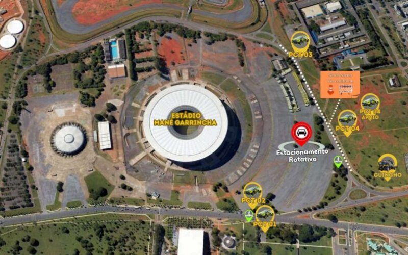 Trânsito alterado nesta segunda-feira (10) por causa de jogo no Mané Garrincha