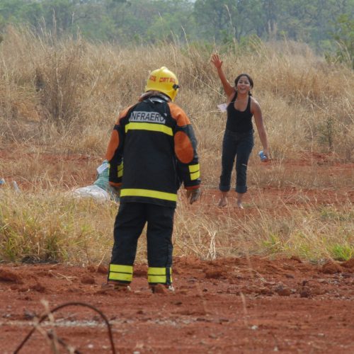 Forças de segurança promovem simulado de emergência no Aeroporto de Brasília