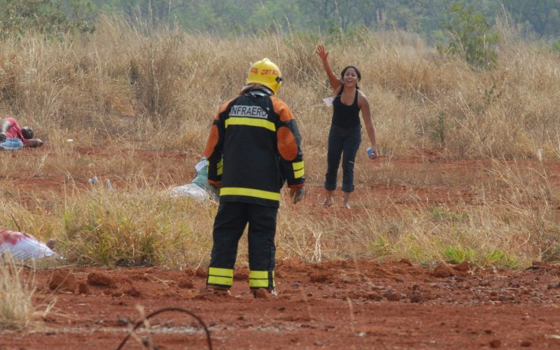 Forças de segurança promovem simulado de emergência no Aeroporto de Brasília