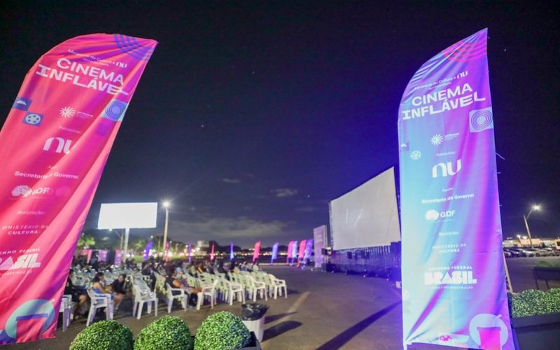 Gama recebe projeto Cinema Inflável, com tela a céu aberto, a partir desta sexta-feira (22)
