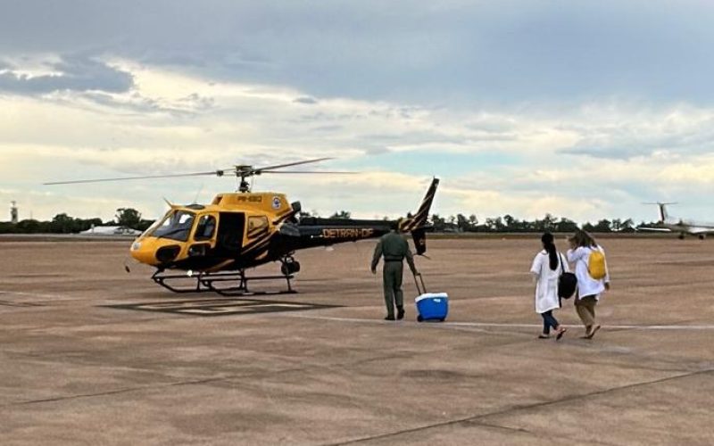 Detran-DF realiza transporte aéreo de coração para transplante