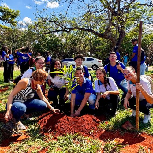 Educação e meio ambiente: jovens realizam plantio no Zoológico de Brasília